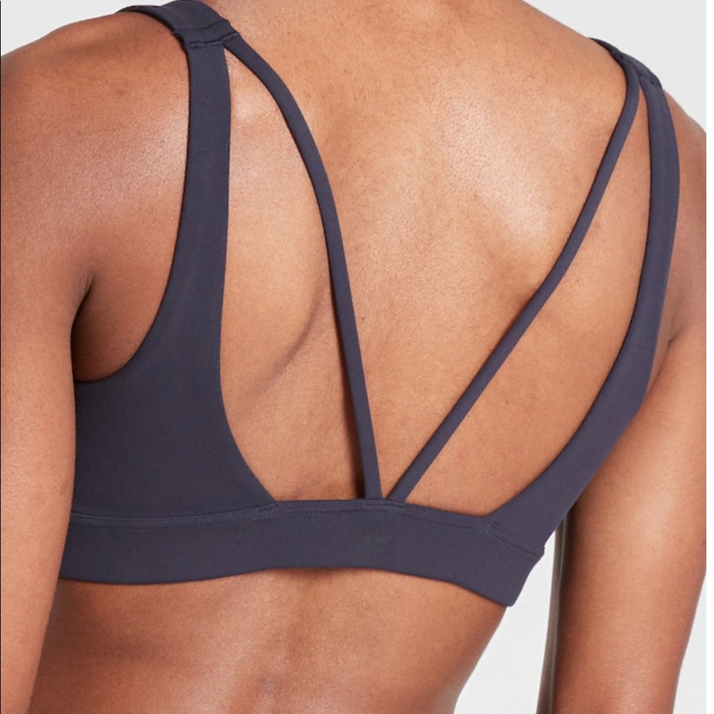 Athleta Exhale Bra in Powervita Navy XS D-DD